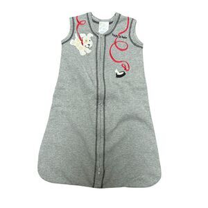 HALO SleepSack Back Is‎ Best Size Small 3-6 Months Gray Cotton Dog Comforting